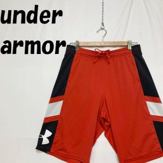 アンダーアーマー(UNDER ARMOUR)の【人気】アンダーアーマー ハーフパンツ レッド×ブラック サイズYXL(ショートパンツ)