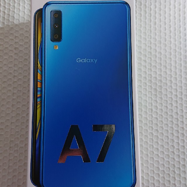 モバイル SAMSUNG Galaxy A7 ブルー 新品未開封品