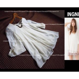 イング(INGNI)の新品INGNIイング★袖裾リボンTOPS(カットソー(長袖/七分))