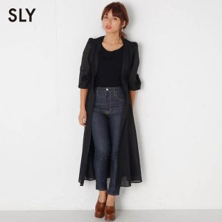 スライ(SLY)のSLY シースルー　カーディガン　ブラック(カーディガン)