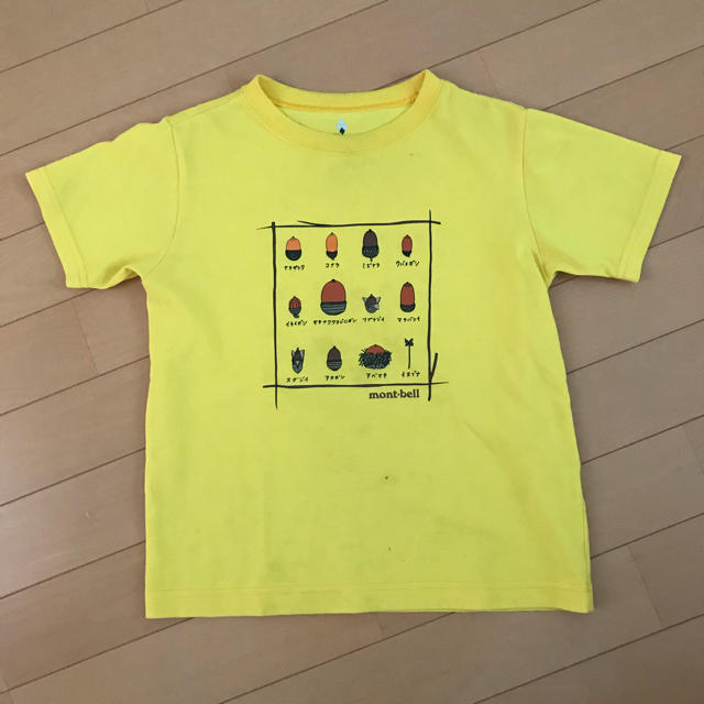 mont bell(モンベル)のモンベル130 Tシャツ どんぐり柄 キッズ/ベビー/マタニティのキッズ服男の子用(90cm~)(Tシャツ/カットソー)の商品写真