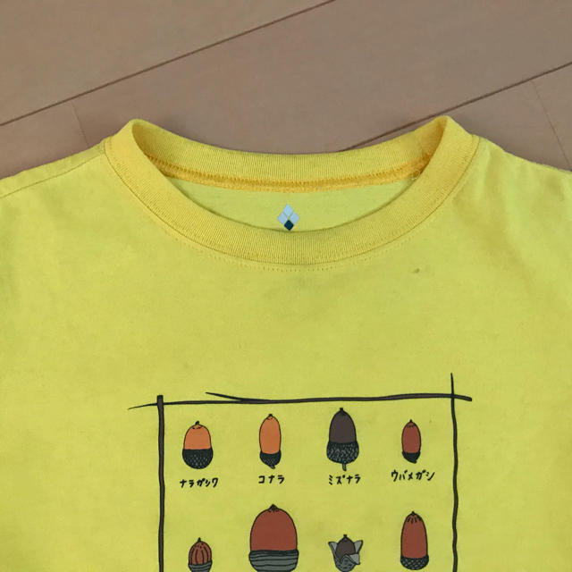 mont bell(モンベル)のモンベル130 Tシャツ どんぐり柄 キッズ/ベビー/マタニティのキッズ服男の子用(90cm~)(Tシャツ/カットソー)の商品写真