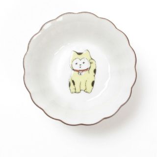 フランシュリッペ(franche lippee)のDANS SON POCHE    OMEDETAI  菊小鉢 まねきねこ(食器)