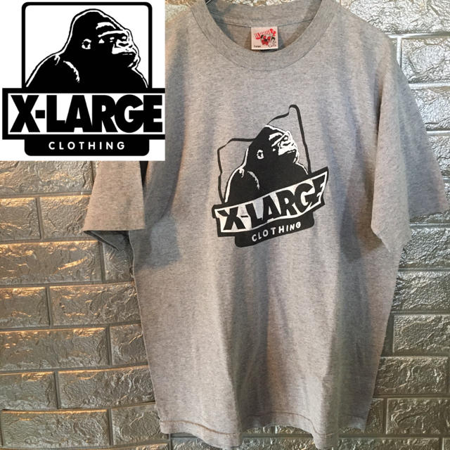 XLARGE(エクストララージ)の【USA製】XLARGE エクストララージ デカロゴ Tシャツ L グレー メンズのトップス(Tシャツ/カットソー(半袖/袖なし))の商品写真