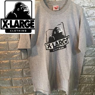 エクストララージ(XLARGE)の【USA製】XLARGE エクストララージ デカロゴ Tシャツ L グレー(Tシャツ/カットソー(半袖/袖なし))