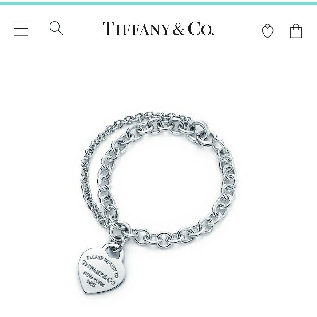 Tiffany & Co.(ティファニー)のHaley様専用　ダブル チェーン ハート タグ ブレスレット レディースのアクセサリー(ブレスレット/バングル)の商品写真