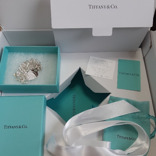 Tiffany & Co.(ティファニー)のHaley様専用　ダブル チェーン ハート タグ ブレスレット レディースのアクセサリー(ブレスレット/バングル)の商品写真