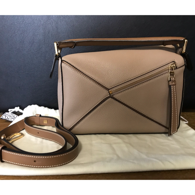 させて ロエベ loewe パズルバッグ スモールサイズ サンドミンク らくらくメ