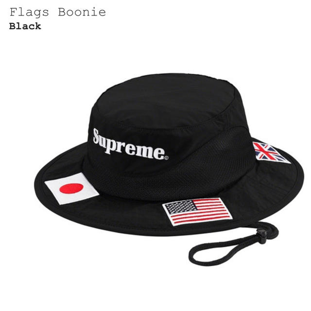 Supreme Flags Boonie Black M/L 新品帽子