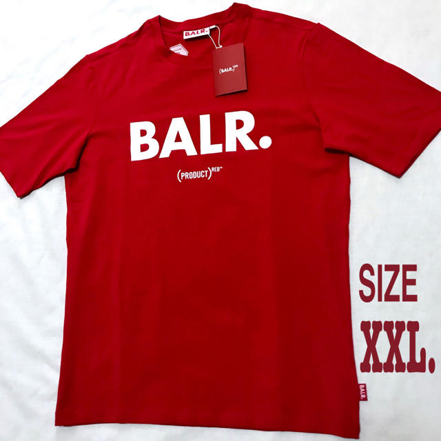 本物 新品 XXL ♪ BALR RED Tシャツ ボーラー 赤 ビッグサイズ