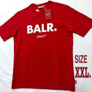 エフシーアールビー(F.C.R.B.)の本物 新品 XXL ♪ BALR RED Tシャツ ボーラー 赤 ビッグサイズ(Tシャツ/カットソー(半袖/袖なし))