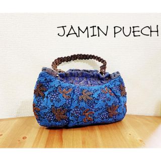 ジャマンピュエッシュ(JAMIN PUECH)の☻︎ジャマンピュエッシュ☻︎未使用 刺繍がま口トートハンドクラッチ2wayバッグ(トートバッグ)