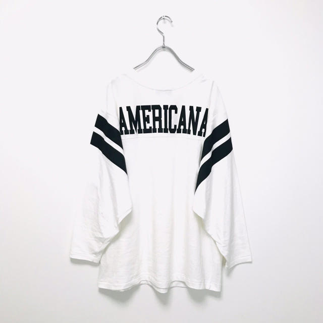 AMERICANA(アメリカーナ)の19ss AP STUDIO別注 アメリカーナ フットボール ロングTシャツ レディースのトップス(Tシャツ(長袖/七分))の商品写真