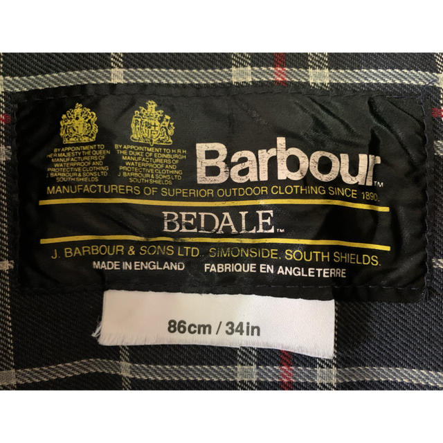 【希少】 80's Barbour BEDALE ネイビー 2ワラント