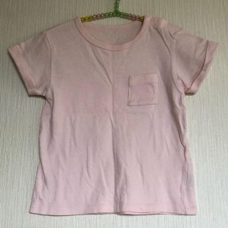 ユニクロ(UNIQLO)の無地クルーネックTシャツ ピンク(Tシャツ/カットソー)