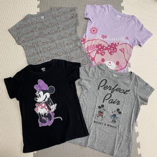 ユニクロ(UNIQLO)のユニクロTシャツ　4枚セット　130   ディズニー　サンリオ　すみっこぐらし (Tシャツ/カットソー)