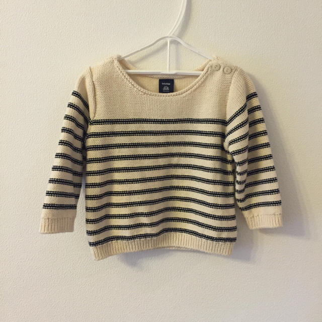 babyGAP(ベビーギャップ)のbabyGAP ボーダーニット 美品 キッズ/ベビー/マタニティのベビー服(~85cm)(ニット/セーター)の商品写真