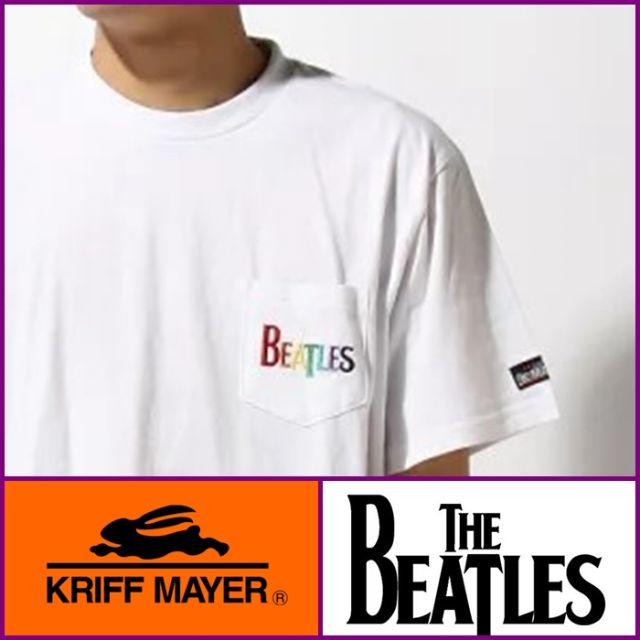 KRIFF MAYER(クリフメイヤー)のKRIFF MAYERとTHE BEATLESのコラボ　ロゴ刺繍 ホワイトM メンズのトップス(Tシャツ/カットソー(半袖/袖なし))の商品写真