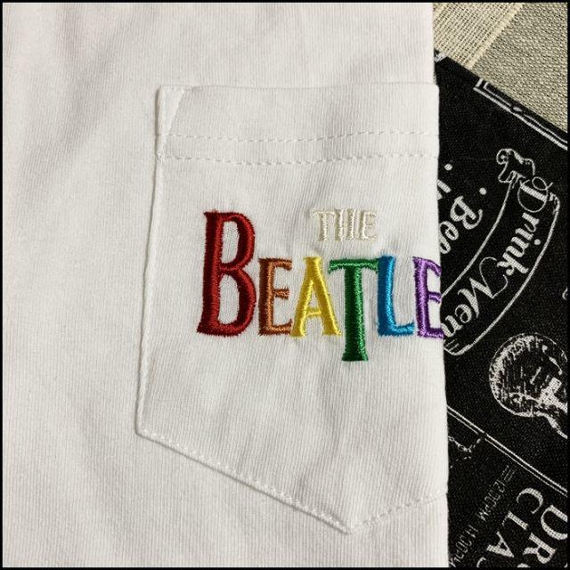 KRIFF MAYER(クリフメイヤー)のKRIFF MAYERとTHE BEATLESのコラボ　ロゴ刺繍 ホワイトM メンズのトップス(Tシャツ/カットソー(半袖/袖なし))の商品写真