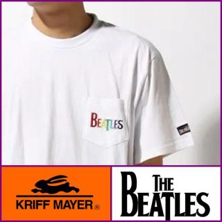 クリフメイヤー(KRIFF MAYER)のKRIFF MAYERとTHE BEATLESのコラボ　ロゴ刺繍 ホワイトM(Tシャツ/カットソー(半袖/袖なし))