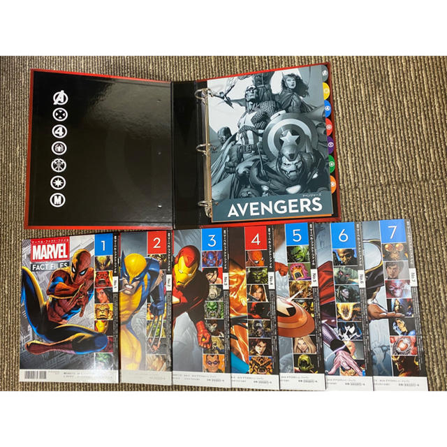 MARVEL(マーベル)のディアゴスティーニ　マーベルファクトファイル　1-7とファイル　MARVEL エンタメ/ホビーの雑誌(アート/エンタメ/ホビー)の商品写真