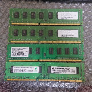 DDR3 PC3-12800 4GB × 4枚(PCパーツ)