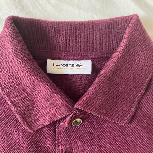 LACOSTE(ラコステ)のLACOSTE ポロシャツ　サイズ2 バーガンディー　 メンズのトップス(ポロシャツ)の商品写真