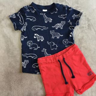 エイチアンドエム(H&M)の完売品 レア ❤️ H&M Tシャツ & パンツセット 80サイズ(Ｔシャツ)