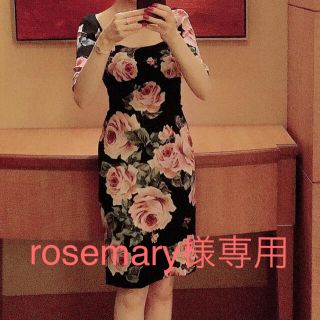 ドルチェアンドガッバーナ(DOLCE&GABBANA)の☆美品☆ ドルチェ&ガッバーナ 花柄 シルク ワンピース 36(ひざ丈ワンピース)