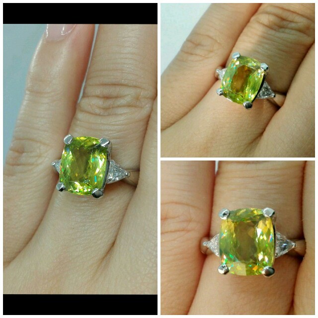 ☆専用☆ 高品質☆希少石 大粒2.489ct スフェーンダイヤリング pt900 ☆専用☆ 高品質☆希少石 大粒2.489ct スフェーンダイヤリング pt900