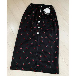 ハニーミーハニー(Honey mi Honey)の【新品】Honey mi Honey cherry skirt(ロングスカート)