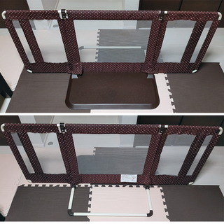 ニホンイクジ(日本育児)の日本育児 おくだけとおせんぼ Mサイズ ブラウンドット(ベビーフェンス/ゲート)