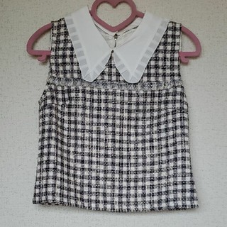チェリーアン(cherry Ann)の襟付きツィードトップス(Tシャツ(半袖/袖なし))