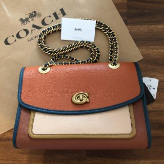 コーチ(COACH)の【COACH☆限定品】新品　ショルダーバッグ　パーカー カラーブロック(ショルダーバッグ)