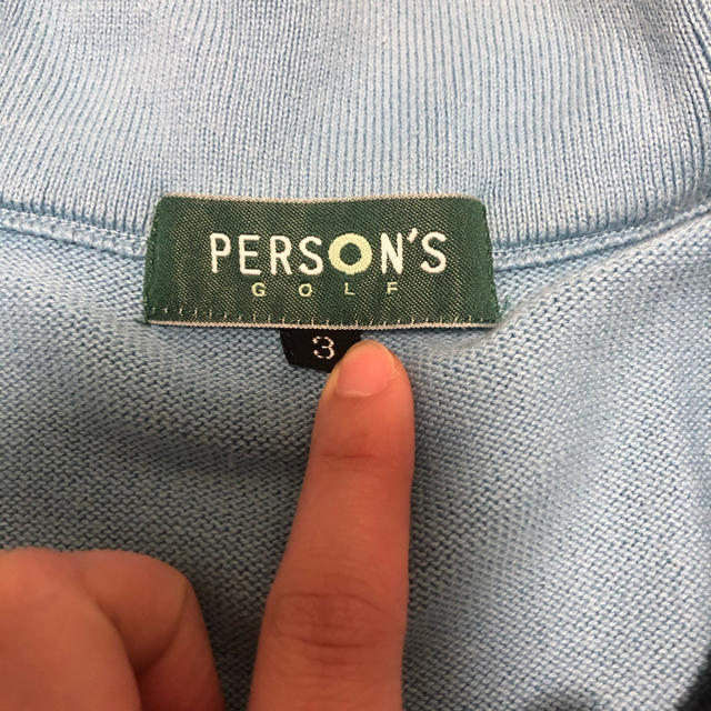 PERSON'S(パーソンズ)のニットポロシャツ スポーツ/アウトドアのゴルフ(ウエア)の商品写真