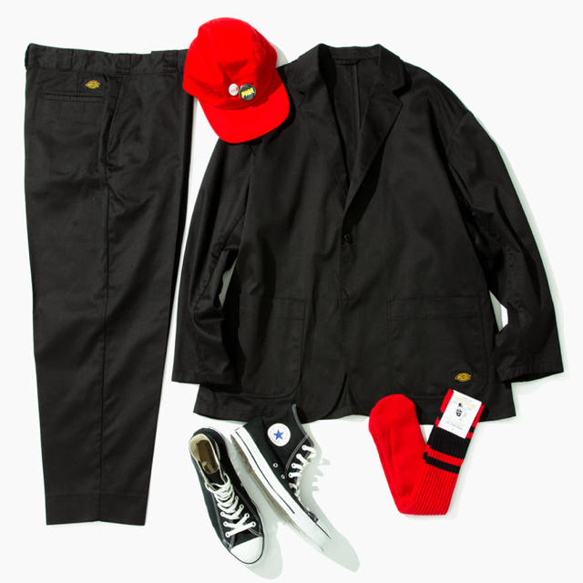 セットアップBEAMS×Dickies×TRIPSTERセットアップ　black サイズS