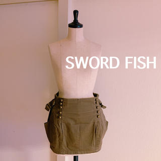 ソードフィッシュ(SWORD FISH)の9330 ソードフィッシュ SWORD FISH ミリタリー スカート カーキ(ミニスカート)