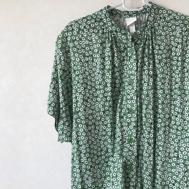 H&M 花柄 グリーン ワンピース | フリマアプリ ラクマ