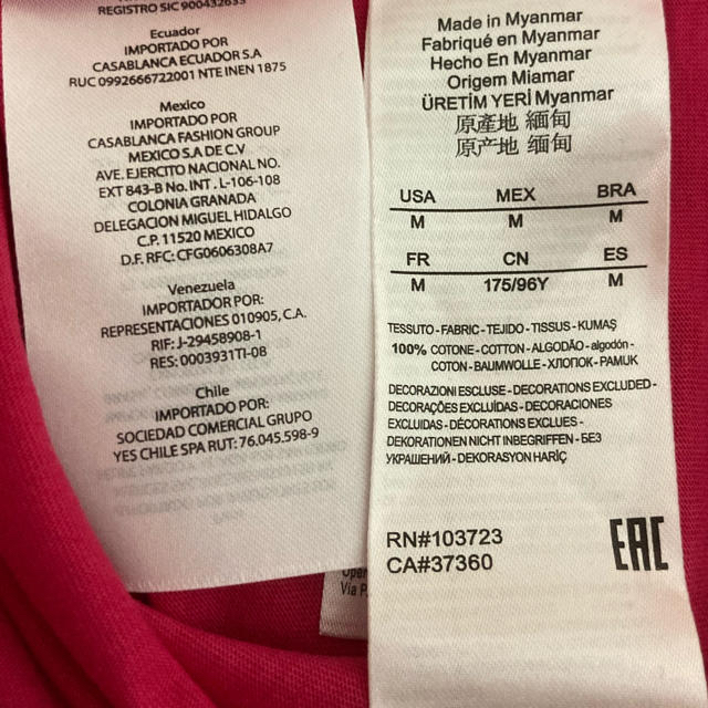 ARMANI EXCHANGE(アルマーニエクスチェンジ)のお盆SALE 期間限定値下げ　半袖Tシャツ　ピンク レディースのトップス(Tシャツ(半袖/袖なし))の商品写真
