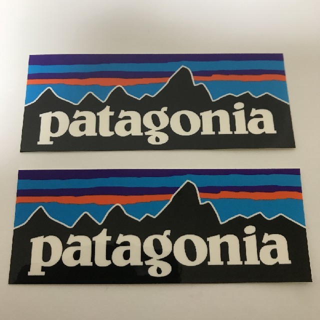 patagonia(パタゴニア)の(縦4cm横10.1cm)patagonia公式ステッカーp-6２枚セット スポーツ/アウトドアのスポーツ/アウトドア その他(その他)の商品写真