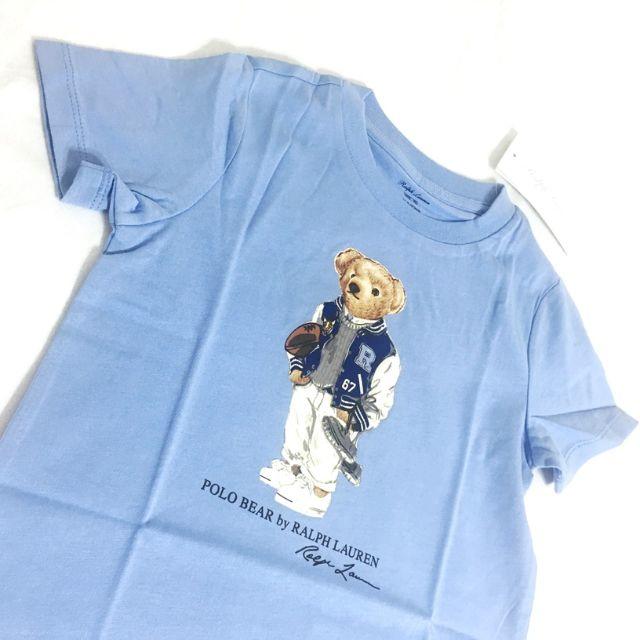 Ralph Lauren(ラルフローレン)のポロベアフットボールベアコットンTシャツ／24M(90cm) キッズ/ベビー/マタニティのキッズ服男の子用(90cm~)(Tシャツ/カットソー)の商品写真