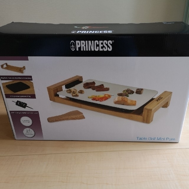 【新品・未使用】PRINCESS テーブルグリルピュア（ミニ） スマホ/家電/カメラの調理家電(ホットプレート)の商品写真