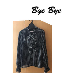 バイバイ(ByeBye)のbye bye 黒ドットシフォンブラウス(シャツ/ブラウス(長袖/七分))