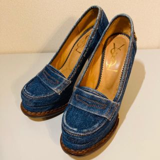 サンローラン(Saint Laurent)のYSL イブサンローラン　レア　デニムパンプス　36.5(ハイヒール/パンプス)