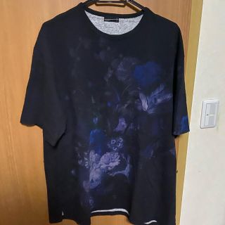 ラッドミュージシャン(LAD MUSICIAN)のlad musician Tシャツ 青 花柄 19ss 44(Tシャツ/カットソー(半袖/袖なし))