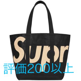 シュプリーム(Supreme)のsupreme Raffia Tote Black 黒　ブラック(トートバッグ)