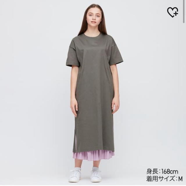 UNIQLO(ユニクロ)のマーセライズコットンロングTワンピース レディースのワンピース(ロングワンピース/マキシワンピース)の商品写真