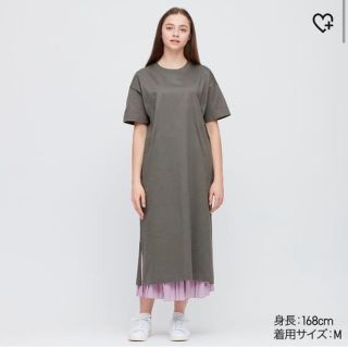 ユニクロ(UNIQLO)のマーセライズコットンロングTワンピース(ロングワンピース/マキシワンピース)