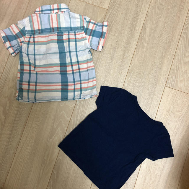 babyGAP(ベビーギャップ)のbabygap 半袖チェックシャツ　半袖シャツ　80 キッズ/ベビー/マタニティのベビー服(~85cm)(シャツ/カットソー)の商品写真