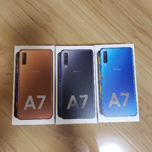 スマートフォン本体SIMフリー GalaxyA7 新品3台セット